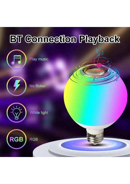 No.1 Boyutu Coruı Bluetooth Dragon Ball Müzik Lambası E27 Rgb + Beyaz Ampul Desteği Uygulama Uzaktan Kumanda LED Bluetooth Ses Ampul Işık (Yurt Dışından) modelleri