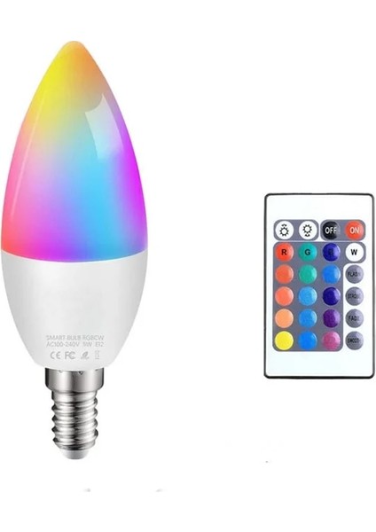 3-5W Tarzı E12 Mum E14 LED Ampul Akıllı Kapalı Neon Burcu Rgb Ampuller Akıllı Yaşam Dekorasyon Için Denetleyici Aydınlatma ile Kısılabilir Rgb Bant (Yurt Dışından)