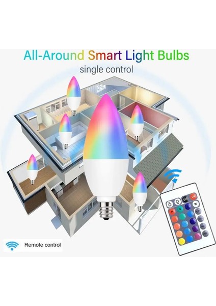 3-5W Tarzı E12 Mum E14 LED Ampul Akıllı Kapalı Neon Burcu Rgb Ampuller Akıllı Yaşam Dekorasyon Için Denetleyici Aydınlatma ile Kısılabilir Rgb Bant (Yurt Dışından)