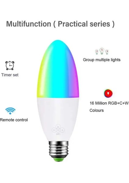 3-5W Tarzı E12 Mum E14 LED Ampul Akıllı Kapalı Neon Burcu Rgb Ampuller Akıllı Yaşam Dekorasyon Için Denetleyici Aydınlatma ile Kısılabilir Rgb Bant (Yurt Dışından)