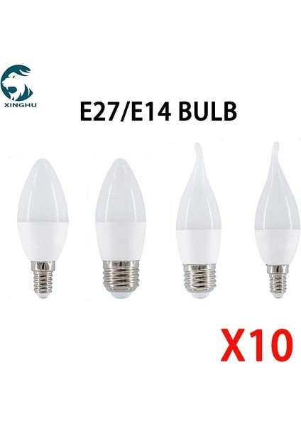 3W Tarzı Rgb Yenı LED Işık Ampul E14 E27 LED Lamba Iç Mekan Işığı 3 W 6 W LED Mum Ampul Ev Dekor Avize AC220 Lampada (Yurt Dışından)