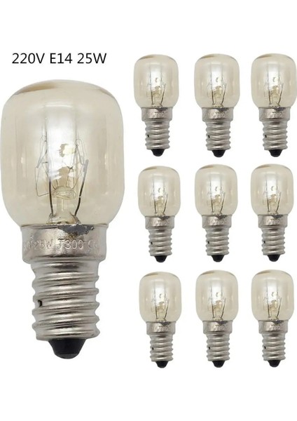 25W Tarzı Gümüş Ev 300 Derece Yüksek Sıcaklığa Dayanıklı Mikrodalga Fırın Ampulü Tuz Kristal Ampul (Yurt Dışından)