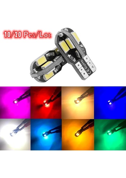 20 Adet Tarzı Sarı Pcs W5W T10 LED Ampuller Canbus Smd 12V 6000K LED Araç Iç Harita Kubbe Işıkları Park Lambası Otomatik Sinyal Lambası (Yurt Dışından) modelleri