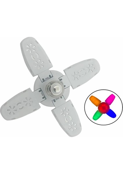 220V Tarzı Rgb E27 LED Ampul Vantilatör Pervanesi Zamanlama Lambası AC220V 28W Katlanabilir LED Ampul Lampada Gece Işıkları Ev Tavan Işık Aydınlatma (Yurt Dışından)