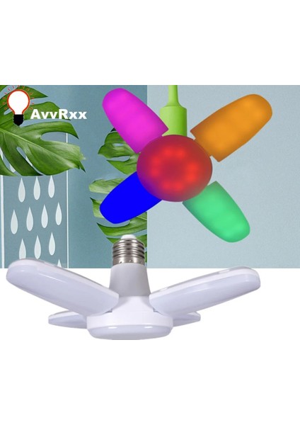 220V Tarzı Rgb E27 LED Ampul Vantilatör Pervanesi Zamanlama Lambası AC220V 28W Katlanabilir LED Ampul Lampada Gece Işıkları Ev Tavan Işık Aydınlatma (Yurt Dışından)