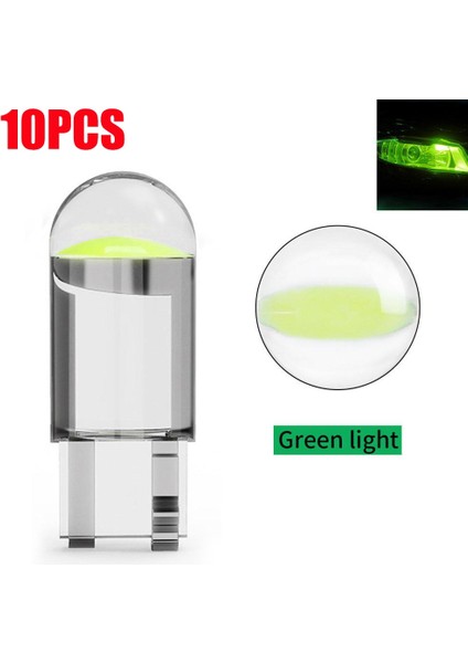 Yeşil T10 LED Kristal Ampul Araba Sinyal Entegre Işık 7 Renk Kama Plaka Işığı Kubbe Gösterge Işığı Okuma Işığı (Yurt Dışından)