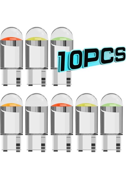 Yeşil T10 LED Kristal Ampul Araba Sinyal Entegre Işık 7 Renk Kama Plaka Işığı Kubbe Gösterge Işığı Okuma Işığı (Yurt Dışından)