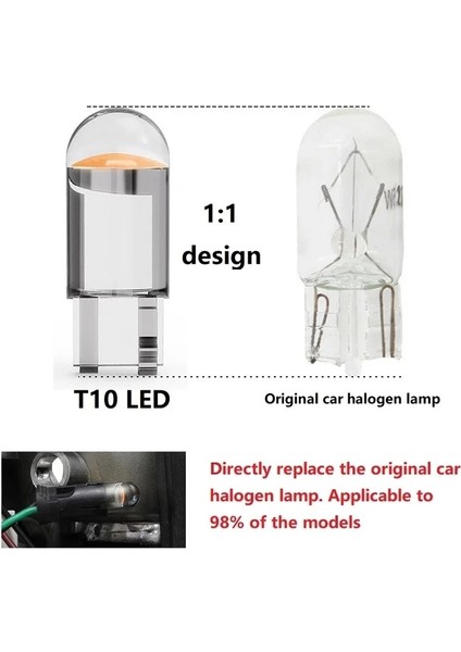 Yeşil T10 LED Kristal Ampul Araba Sinyal Entegre Işık 7 Renk Kama Plaka Işığı Kubbe Gösterge Işığı Okuma Işığı (Yurt Dışından)