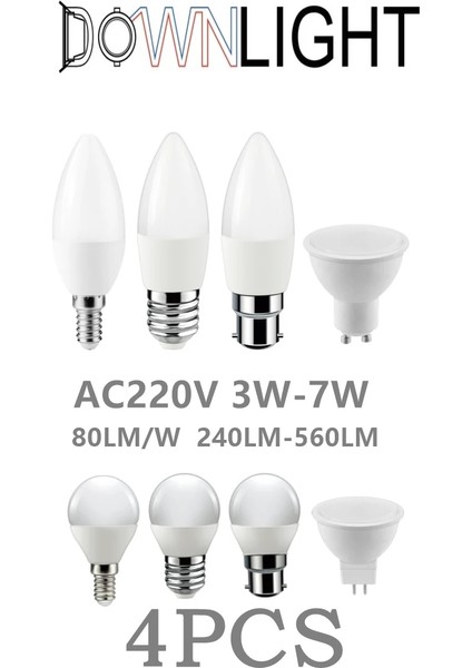 7W Tarzı MR16 4pcs Fabrika Doğrudan LED Ampul Mum Lamba E14 E27GU10 Mrv Düşük Güç, Yüksek Lümen, Flaş Yok Çalışma Mutfağına Başvurun (Yurt Dışından)