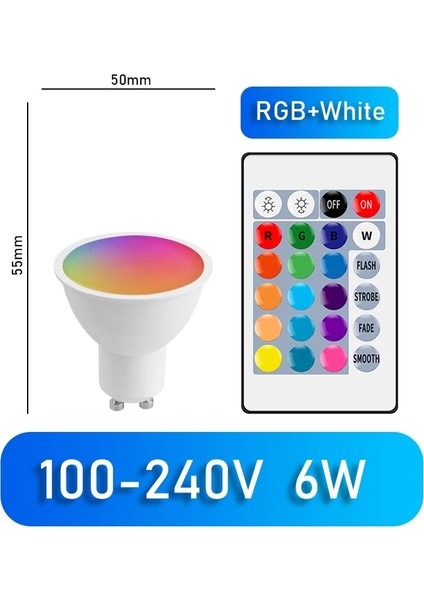 2 Adet Tarzı GU10 1- LED Ampul Rgb Ac Akıllı LED Lamba E27 Lampada Kısılabilir Sihirli Ampul Spot Renkli Bombillas Parti Dekor Aydınlatma (Yurt Dışından)