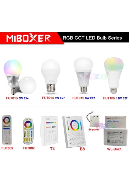 T4 Miboxer 5W 6W 9W 12W E14 E27 Akıllı Rgb Cct LED Ampul Lamba 2.4g Uzaktan (Yurt Dışından) fiyatları