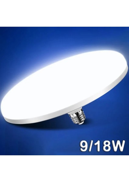 15W Tarzı Beyaz LED Ampul Ac 220V E27 Taban Ev Enerji Tasarruflu Lamba 18W Iç Aydınlatma Uçan Daire Işık 6500K Tavan Lambası Garaj Işığı (Yurt Dışından) fiyatları