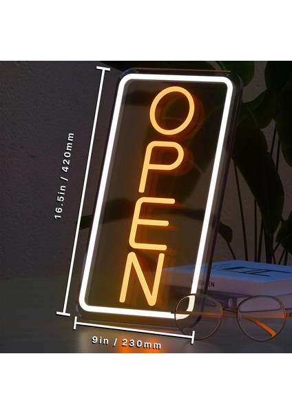 USB Stili No.3 Boyutu LED Neon Işıkları Açık Burcu Atmosfer Işığı Kapı Dekor Duvar Asılı USB Gece Lambası Iş Bar Kulübü Kahve Dükkanı Dekorasyon (Yurt Dışından)