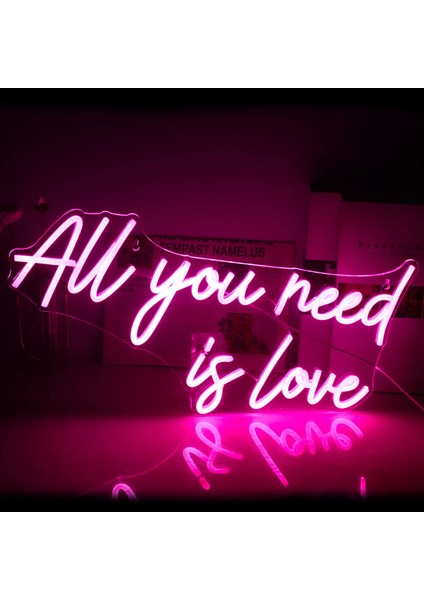 5W Tarzı Beyaz Wanxing Neon Burcu Ihtiyacınız Olan Tek Şey Aşk Özel LED Işık Sanat Ev Düğün Itirafı Parti Odası Estetik Yatak Odası Duvar Dekoru Için (Yurt Dışından)