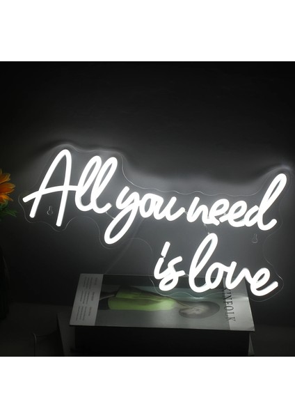 5W Tarzı Beyaz Wanxing Neon Burcu Ihtiyacınız Olan Tek Şey Aşk Özel LED Işık Sanat Ev Düğün Itirafı Parti Odası Estetik Yatak Odası Duvar Dekoru Için (Yurt Dışından)