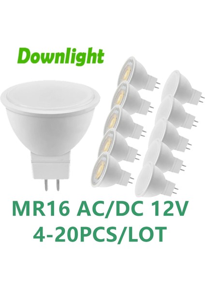 7W Tarzı 16 Adet 4- Gu5.3 Acdc 12V LED Spot Ampul MR16 Düşük Basınçlı 3W 5W 6W 7W Işık 120 Derece 38 Derece Çalışma Mutfak Ev Için (Yurt Dışından)