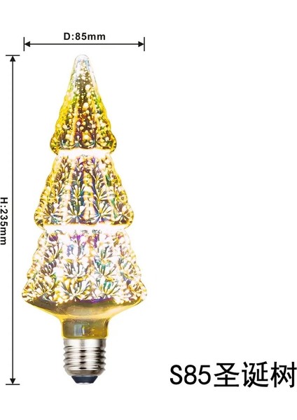 G95 3D Renkli Dekorasyon LED Ampul E27 Retro Lamba Vintage Edison LED Ampul ST64 A60 G80 G95 G125 Kalp Noel Gece Lambası (Yurt Dışından)