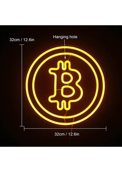 Sarı Wanxing LED Neon Işık Işıklı Tabelalar Bitcoin Bar Restoran Mağaza Kapalı Lamba Iş Reklam Genç Odası Duvar Dekorasyonu (Yurt Dışından)