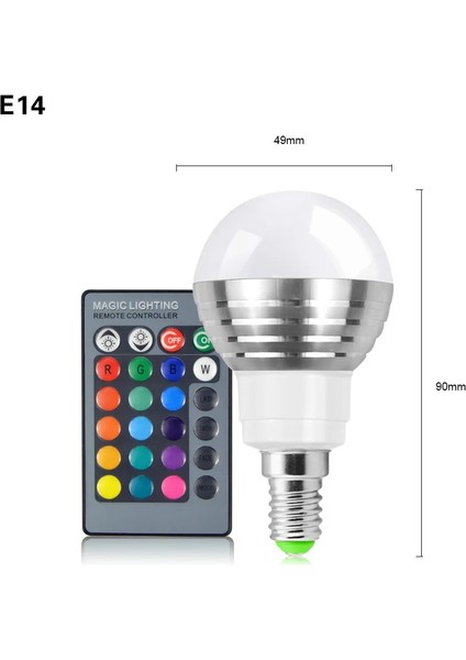 E14 E27 LED Ampul Rgb LED Işık 5 W Akıllı LED Lamba E14 Lampada Kısılabilir Sihirli Ampul Spot Renkli Bombillas Parti Dekor Aydınlatma (Yurt Dışından)