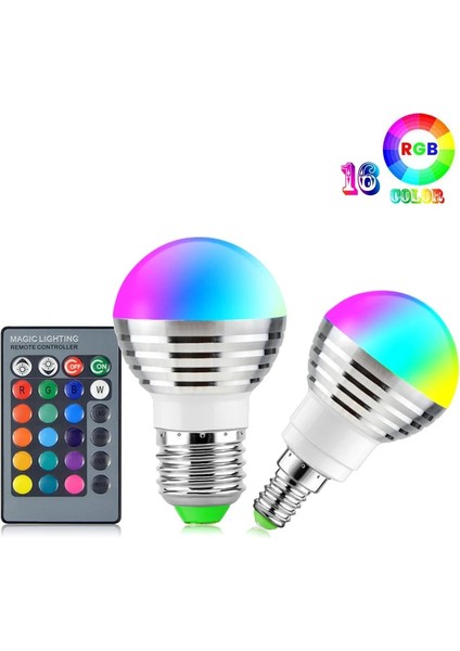 E14 E27 LED Ampul Rgb LED Işık 5 W Akıllı LED Lamba E14 Lampada Kısılabilir Sihirli Ampul Spot Renkli Bombillas Parti Dekor Aydınlatma (Yurt Dışından)