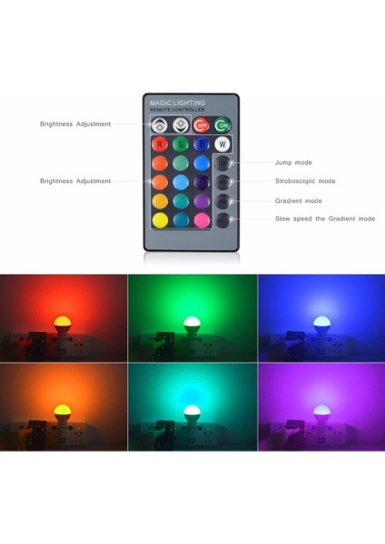 E14 E27 LED Ampul Rgb LED Işık 5 W Akıllı LED Lamba E14 Lampada Kısılabilir Sihirli Ampul Spot Renkli Bombillas Parti Dekor Aydınlatma (Yurt Dışından)