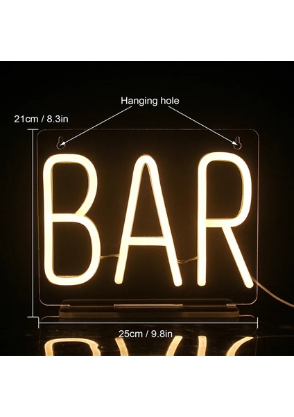 Çubuk Wanxing LED Bar Işareti Neon USB Güç Bar Sıcak Beyaz Işık Up Mektup Reklam Panosu Elektronik Ekran Işareti Parti Dekor (Yurt Dışından)