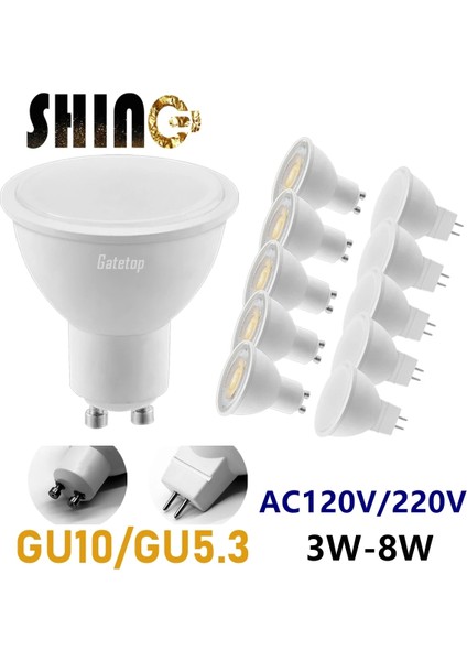 5W Tarzı 6000K 1- LED Spot GU10 Gu5.3 MR16 Aydınlatma Ampul AC120V AC220V Iç Aydınlatma 3000KK Ev Dekorasyon Bombillas (Yurt Dışından) fırsatları
