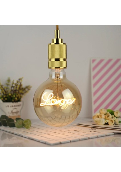 Rgb Filament Aşk G125 Retro Akkor Edison Ampul LED Dekorasyon Vintage Cam Ampul Endüstriyel Edison Lav Lambası Ampul Dekor (Yurt Dışından) indirimleri