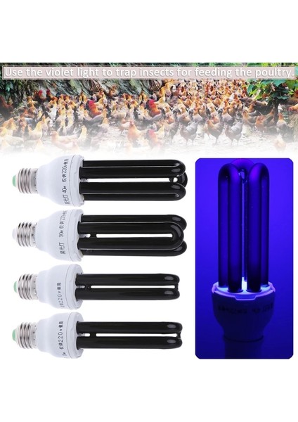 30W E27 Uv Ultraviyole Floresan Siyah Işık Cfl Ampul Lamba 220V (Yurt Dışından) fırsatları