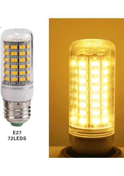 Değiştirilebilir E27 E14 Vidalı LED Mısır Ampul Ultra Parlak 72 LED Smd V Lampada Bombillas Lamba Ev Avize Mum Masa Lambası (Yurt Dışından)