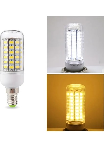 Değiştirilebilir E27 E14 Vidalı LED Mısır Ampul Ultra Parlak 72 LED Smd V Lampada Bombillas Lamba Ev Avize Mum Masa Lambası (Yurt Dışından)