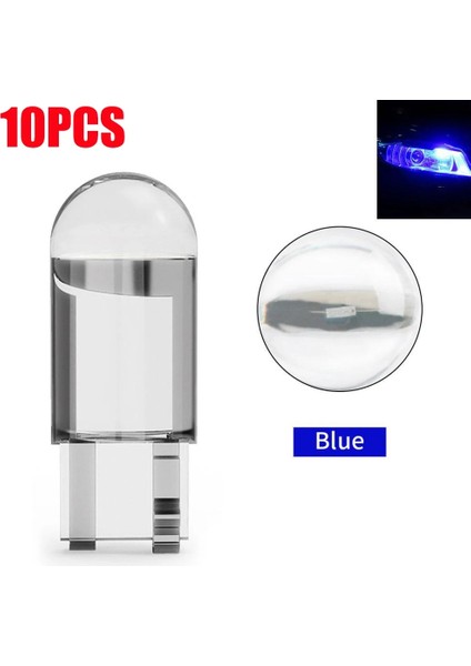 Mavi T10 LED Kristal Ampul Araba Sinyal Entegre Işık 7 Renk Kama Plaka Işığı Kubbe Gösterge Işığı Okuma Işığı (Yurt Dışından)