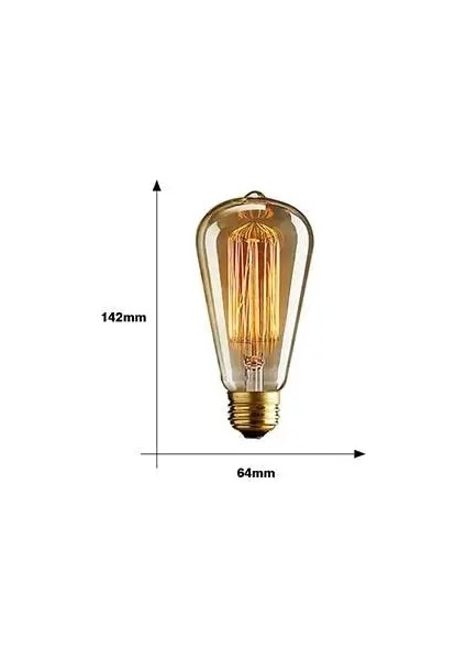 110V Tarzı ST64 Vintage Edison Ampul E27 Retro Lamba 40 W Ampul Vintage Ampul Edison Lamba Akkor Işık Edison Ampul (Yurt Dışından)