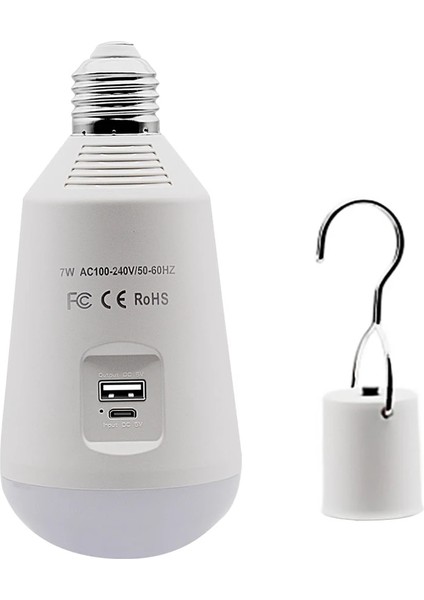 E27 Şarj Edilebilir Acil Durum LED Ampul SMD2835 Ac 7 W Tablet Telefon Şarj Işığı Kapalı Açık Kamp Balıkçılık Için (Yurt Dışından)