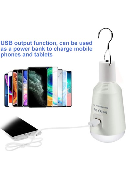 E27 Şarj Edilebilir Acil Durum LED Ampul SMD2835 Ac 7 W Tablet Telefon Şarj Işığı Kapalı Açık Kamp Balıkçılık Için (Yurt Dışından) fırsatları