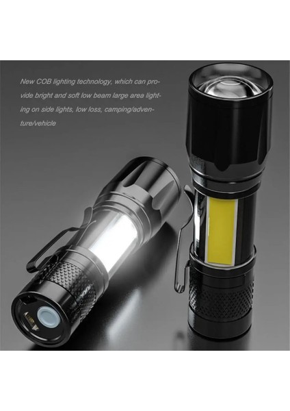 Siyah Stil Değiştirilebilir El Feneri Şarj Edilebilir LED El Feneri Yakınlaştırma Torch Açık Kamp Lambası LED Fener Su Geçirmez Taktik Şarj Edilebilir El Feneri (Yurt Dışından) indirimleri