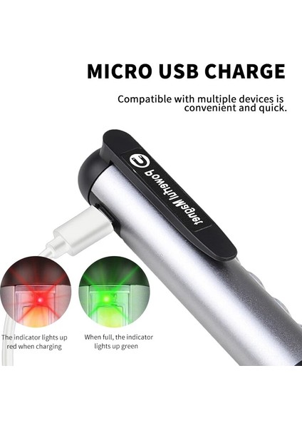 Kırmızı Mini Taşınabilir LED El Feneri USB Şarj Edilebilir Kamp Lambası Acil Durum Işığı Ayarlanabilir Penlight Su Geçirmez El Feneri (Yurt Dışından) modelleri
