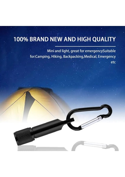 Siyah Renkli Alüminyum Süper Parlak Mini ve Hafif Cep Taşınabilir Anahtarlık Anahtarlık LED Kamp El Feneri Torch Lamba Işığı (Yurt Dışından) modelleri