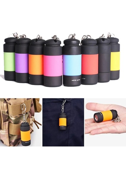 Mavi LED Mini Meşaleler Işık USB Şarj Edilebilir Taşınabilir El Feneri Anahtarlık Torch Lambası Su Geçirmez Işık Yürüyüş Kamp El Fenerleri (Yurt Dışından) modelleri