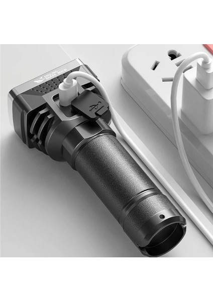 B 6 LED El Feneri Alüminyum Alaşımlı Şarj Edilebilir Mini Torch Yüksek Parlaklık Güç Göstergesi Dış Aydınlatma Kamp Için Acil Durum (Yurt Dışından) fırsatları