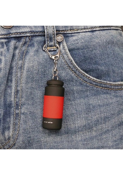 Kırmızı Taşınabilir USB Işıkları Kamp Cep Boyutunda LED El Feneri Mini USB El Feneri Torch Acil Işık Anahtarlık El Fenerleri (Yurt Dışından)
