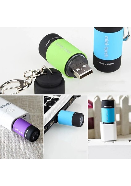 Sarı LED Mini Meşaleler Işık USB Şarj Edilebilir Taşınabilir El Feneri Anahtarlık Torch Lambası Su Geçirmez Işık Yürüyüş Kamp El Fenerleri (Yurt Dışından) fırsatları