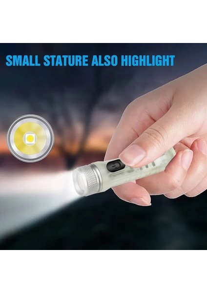 Floresan Mini Anahtarlık El Feneri LED Şarj Edilebilir Torch Taşınabilir Manyetik USB Şarj El Feneri Yüksek Güçlü Kamp Uzun Menzilli Fener (Yurt Dışından) fırsatları