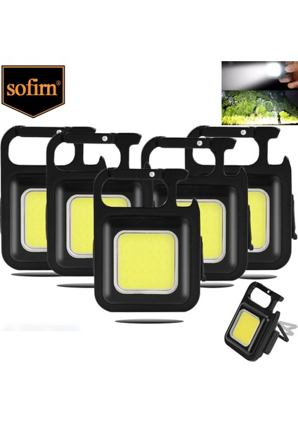 3 Parça Mini Kare LED Anahtarlık Işık Çok Fonksiyonlu Cep Çalışma Işığı Tirbuşon Kamp Balıkçılık ile Taşınabilir USB Şarj Edilebilir Torch (Yurt Dışından) fiyatları