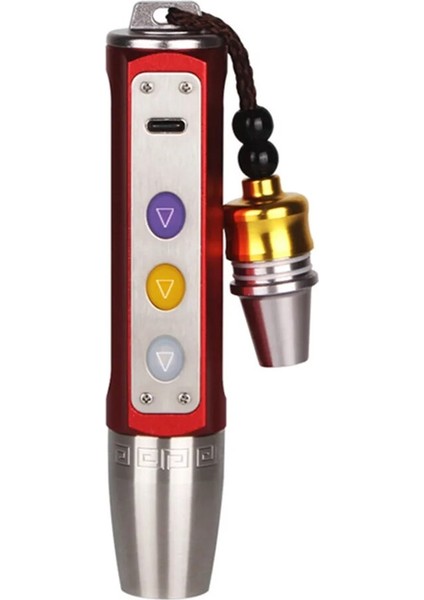 Beyaz USB Şarj Yeşim Tanımlama El Feneri 3 Renkli Işık Mücevher Takı Lamba Mini LED Torch Açık Su Geçirmez Kamp Lambası (Yurt Dışından)