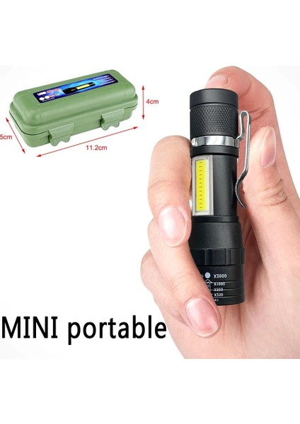 Yakınlaştırma Stili 1 Bilgisayar Taşınabilir LED El Feneri Xpe Cob Işığı Şarj Edilebilir El Feneri Dahili Pil Yakınlaştırma El Feneri 3 Modlu Kaymaz ve Su (Yurt Dışından) fiyatları