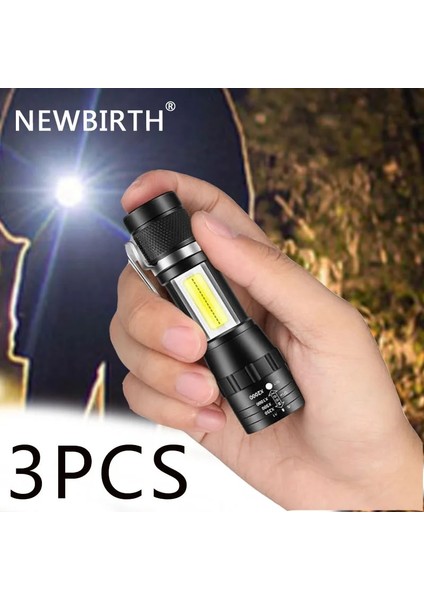 Yakınlaştırma Stili 1 Bilgisayar Taşınabilir LED El Feneri Xpe Cob Işığı Şarj Edilebilir El Feneri Dahili Pil Yakınlaştırma El Feneri 3 Modlu Kaymaz ve Su (Yurt Dışından) modelleri