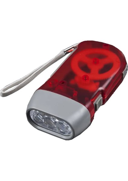 Kırmızı 3 LED El Presleme Dinamo Krank Güç Rüzgar El Feneri Torch Işık El Basın Krank Ev Açık Kamp Lamba Işığı (Yurt Dışından)