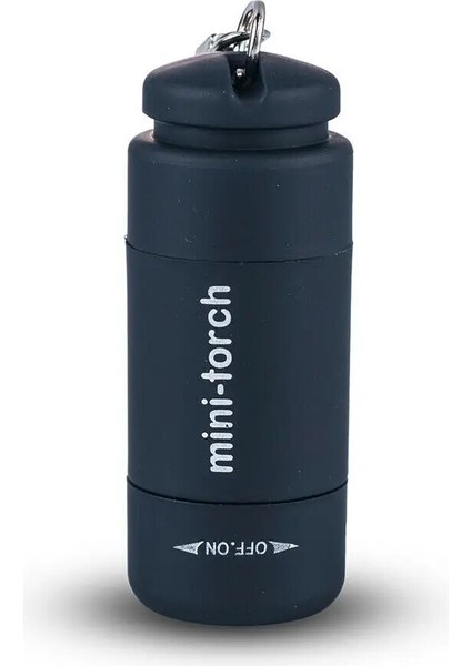 Siyah Taşınabilir USB Işıkları Kamp Cep Boyutunda LED El Feneri Mini USB El Feneri Torch Acil Işık Anahtarlık El Fenerleri (Yurt Dışından)