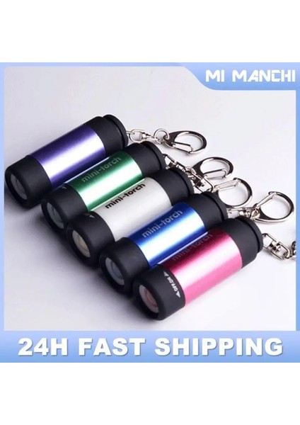 No.2 Boyutu Mini LED Cep El Feneri USB Şarj Edilebilir Taşınabilir Torch Su Geçirmez Anahtarlık Küçük Fener Beyaz Işık Pil ile (Yurt Dışından) fiyatları
